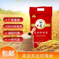 廠家批發(fā)東北大米10斤圓粒珍珠米5kg 誠招代理一件代發(fā)包郵