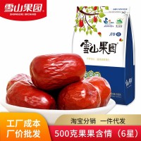 雪山果園 新疆紅棗 和田大棗玉棗 零食干果大棗 500g 2袋起批