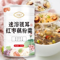 速溶銀耳紅棗顆粒藕粉羹堅(jiān)果水果藕粉即食代餐銀耳紅棗藕粉500克